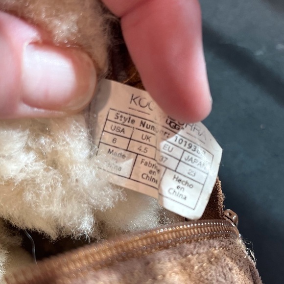 UGG Koolaburra sz 6 chestnut suede lined boots - Picture 12 of 15